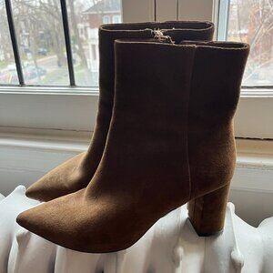 J Crew Pointed-toe Sadie boots in suede